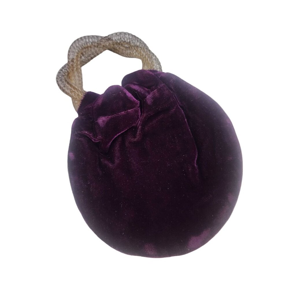 Very Cute Small Velvet And Coil Twisted Handle Bag NANCY BABICH (A6397)
